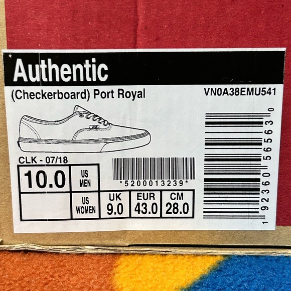 Vans Authentic Checkerboard Port Royal Shoes - Picture 7 of 7